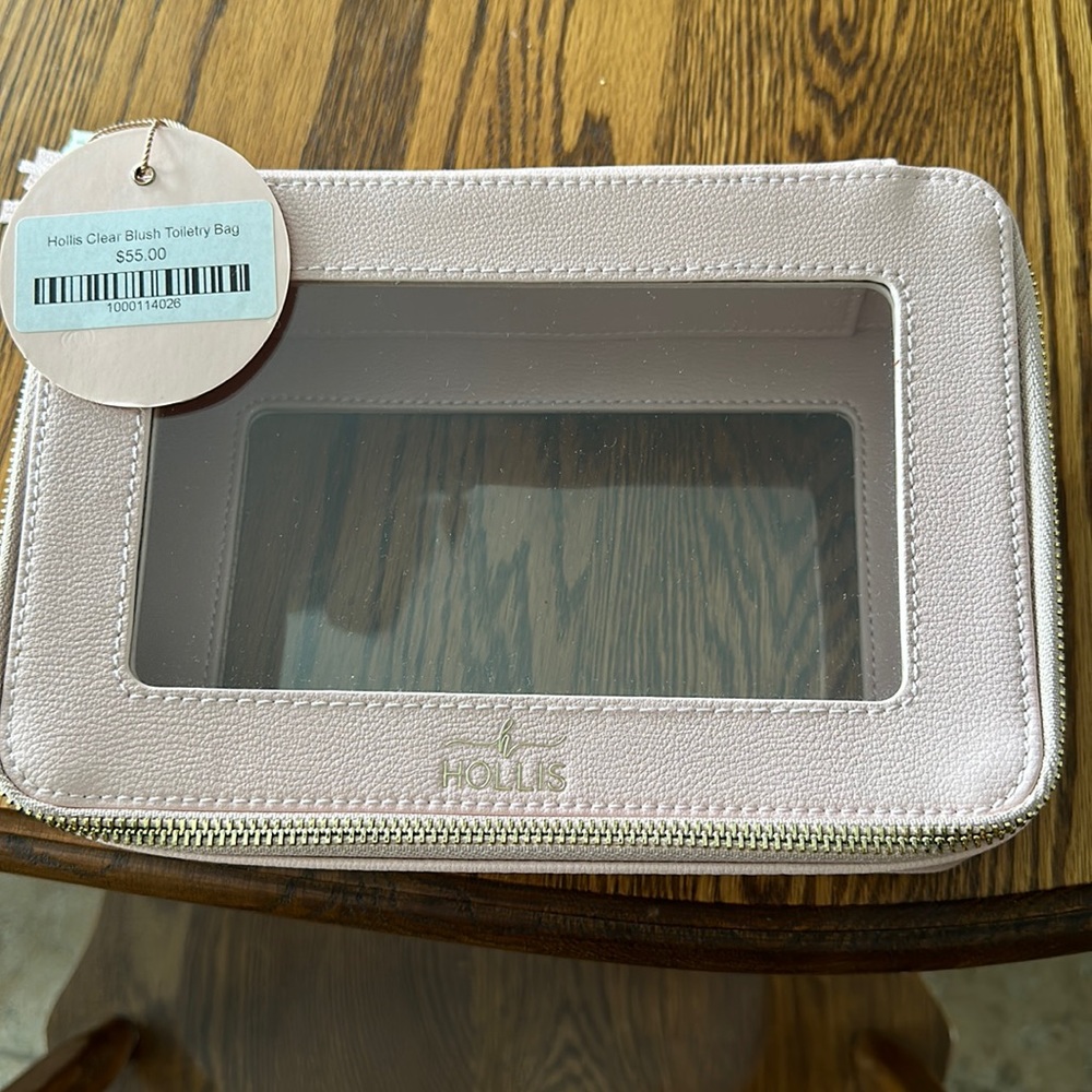 New Hollis Clear Blush Toiletry/Makeup bag